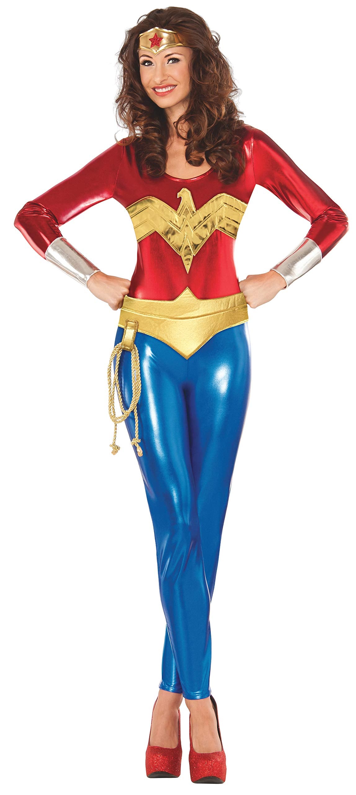 DC Comics Superhero Style Deluxe Classic Wonder Woman Costume, Multi, Medium