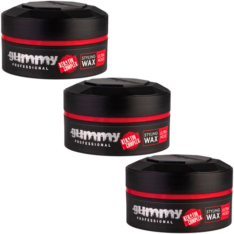 3x Gummy Ultra Hold Hair Styling Wax 150ml Provides Moisturization and Extra Bright Look During All Day Long, Perfect for Dynamic Hairstyle, Long Lasting Shape