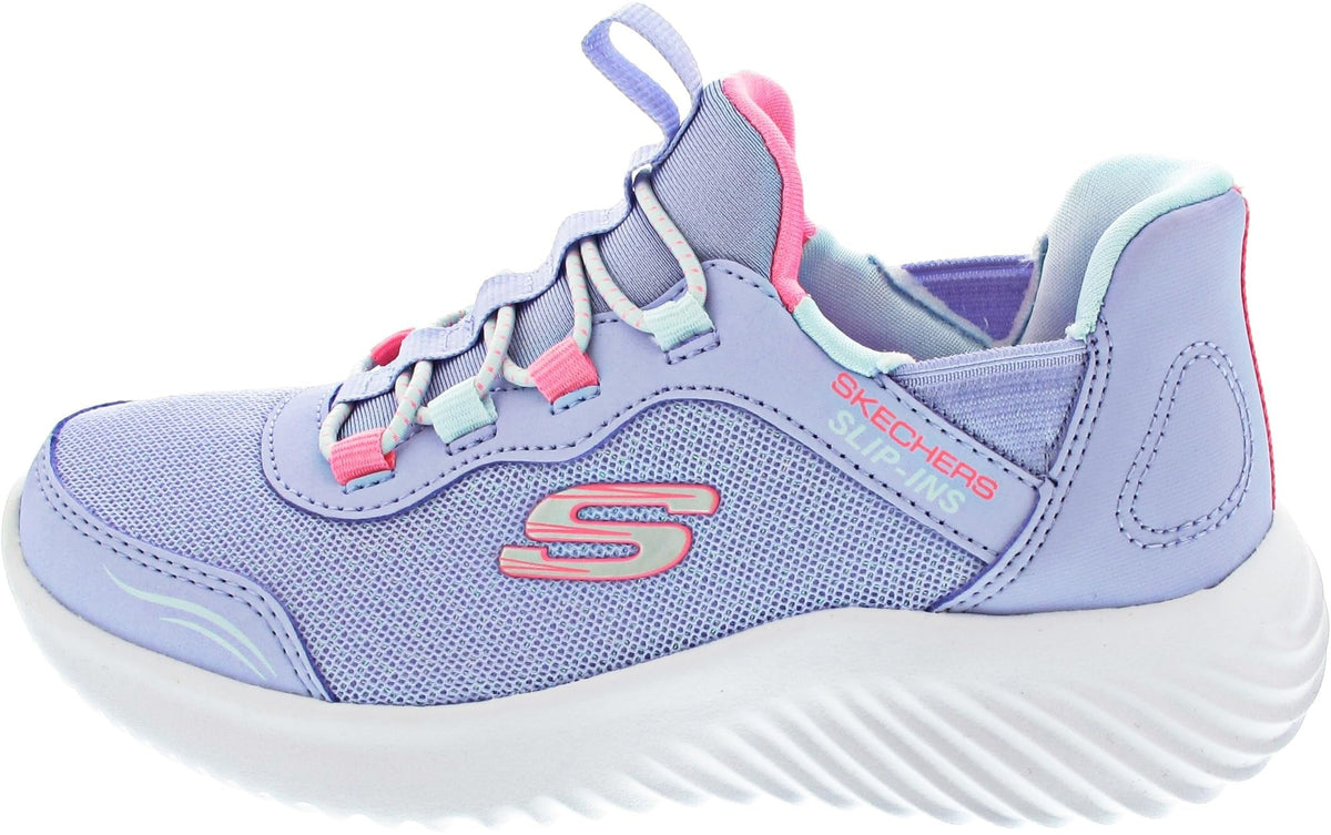 Skechers Girls Bounder-Simple Cute Sneaker, Lavender, 10.5 Little Kid