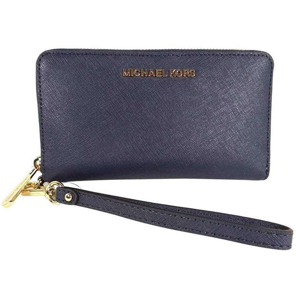 Michael Kors Women's Jet Set Travel Large Smartphone Wristlet (Navy)