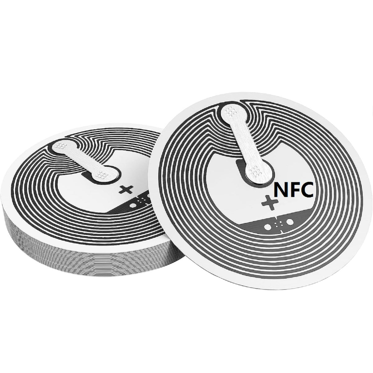NFC 215 Cards, NFC Tag, NFC Sticker, 15 Pieces, Rewritable Empty, White, NFC Card Pendant, Compatible with TagMo and Amiibo and NFC Enabled Mobile Phones and Devices (25 mm)