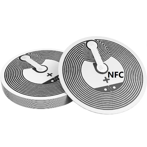 NFC 215 Cards, NFC Tag, NFC Sticker, 15 Pieces, Rewritable Empty, White, NFC Card Pendant, Compatible with TagMo and Amiibo and NFC Enabled Mobile Phones and Devices (25 mm)