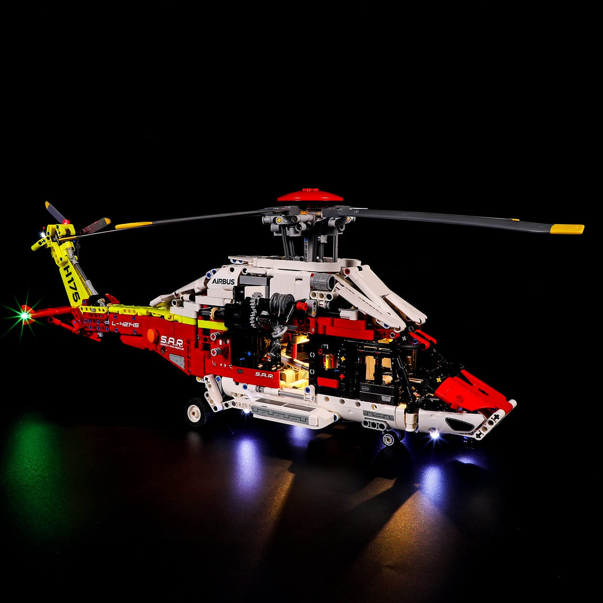 GEAMENT LED Light Kit Compatible with Airbus H175 Rescue Helicopter - Lighting Set for Technic 42145 Building Model (Model Set Not Included)