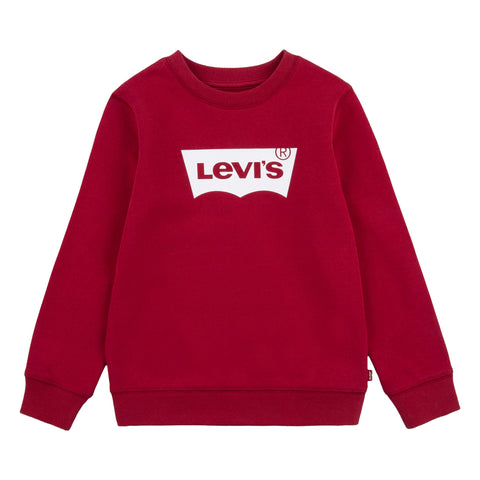 Levi's Kids -Batwing Crewneck Sweatshirt Boys, Red, 5 Years