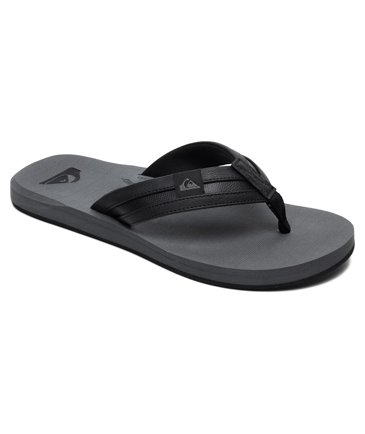 Quiksilver Men's Carver Squish Flip-Flop, Black/Grey/Black, 10(43) M US