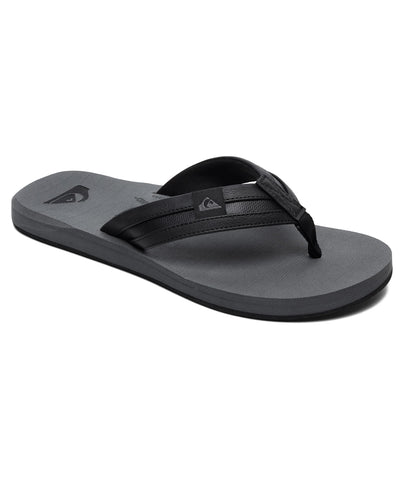 Quiksilver Men's Carver Squish Flip-Flop, Black/Grey/Black, 10(43) M US