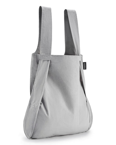 Notabag Original 2 in 1 Backpack and Bag (Grey) - Backpack waterproof - reusable grocery bags foldable - clever design for more flexibility - backpack waterproof - grocery tote bag