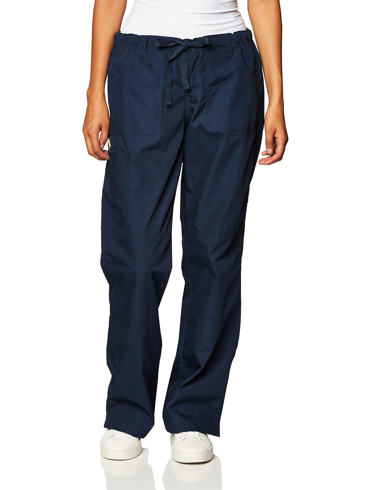 WonderWink 5046XNVY2XL Origins Women's Tango Fit Straight Leg Utility Pant, Navy, Extended - 2X Large