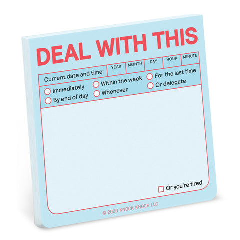 1-Count Knock Knock Deal with This Sticky Note (Pastel Version)