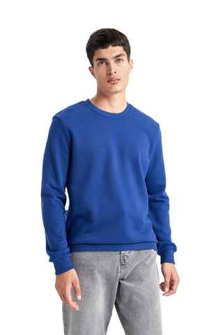 DeFacto Men's B7833ax Sweatshirt, Indigo, XL
