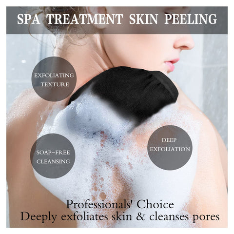 URAQT Exfoliating Gloves, 3 Pack Body Scrub Glove Bath SPA Exfoliating Mitts, Dual-Sided Deep Clean Exfoliation Scrubbing Mitt, Dead Skin Remover Glove Deep Body Scrubber for Women and Men