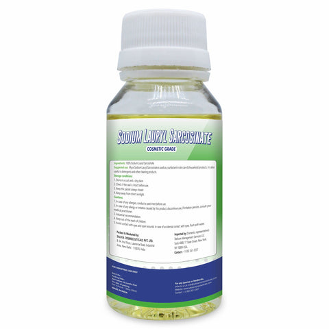 MYOC Sodium Lauryl Sarcosinate - 50 ml, Sodium Lauryl Sarcosinate Liquid, Sodium Lauryl Sarcosinate for Shampoo, Sodium Lauryl Sarcosinate for Body Wash, Sodium Lauryl Sarcosinate for Washing Powder