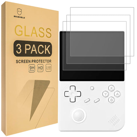 Mr.Shield Screen Protector compatible with ANBERNIC RG40XXV [Tempered Glass] [3-PACK] [Japan Glass with 9H Hardness]