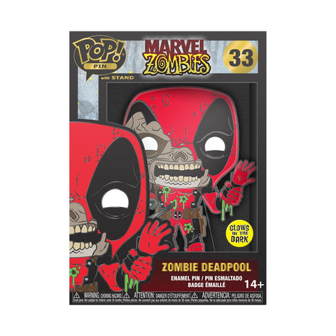 Funko Pop! Pin: Marvel Zombies: Zombie Deadpool Glow in The Dark