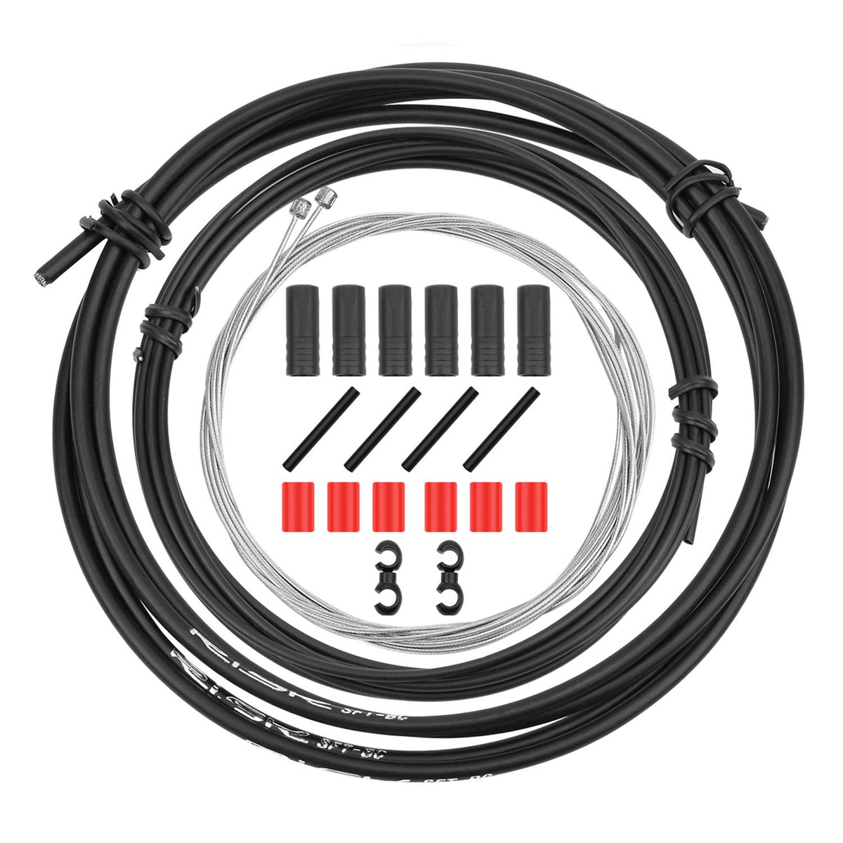 QKURT Universal Bike Shift Cable Housing Kit, Bicycle Derailleur Cable House Set for Shimanso Sram Derailleur/MTB Road Bike, Basic Derailleur Cable Replacement Kit