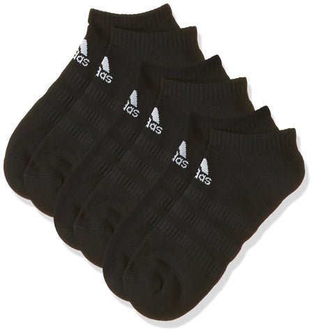 adidas Mens Socks Cush Low 3Pp, Black/Black/Black, DZ9385, S EU