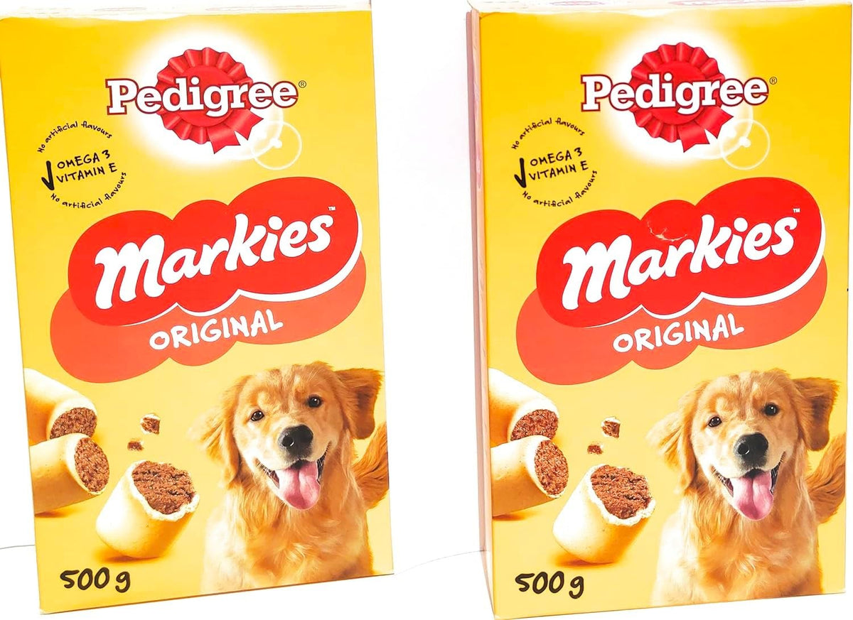 Pedigree Dog Treats Markies tasty Biscuits snacks marrowbone 500gx 2