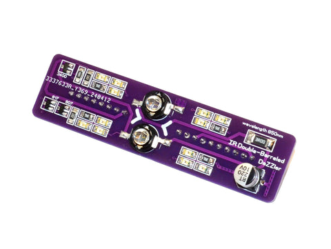 IotMug Double Barreled IR LED Blaster Dazzler 850nm Competible with Flipper Zero, Purple