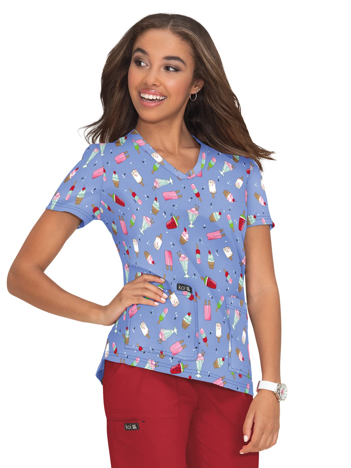 KOI Basics 384PR Leslie Top Sweet Tooth L