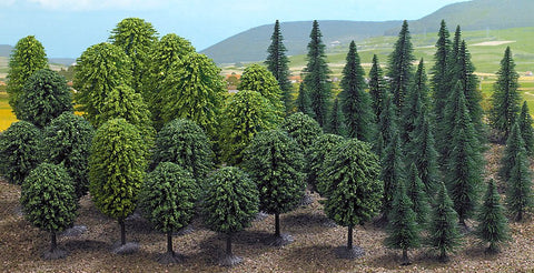 Busch 6491 Mixed Forest Trees 50/ HO Scenery Scale Model Scenery