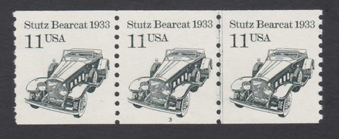 Stutz Bearcat 1933 Car 11 USA Postage Stamp Set Of Three
