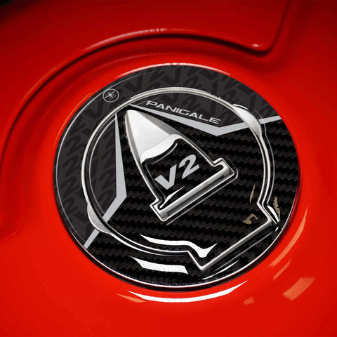 labelbike - 3D Sticker Protection for Motorcycle Tank Cap Compatible with Ducati Panigale V2 2020-2022
