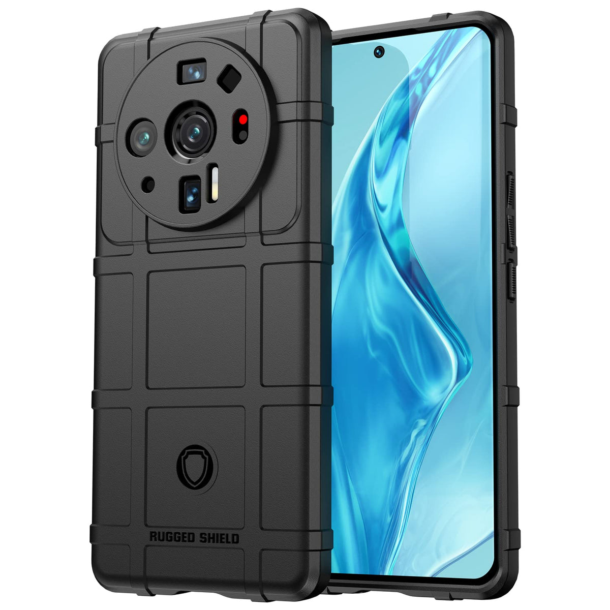 TingYR Case for Xiaomi 12S Ultra, Flexible TPU Shock Absorption, Anti-Scratch, Premium Flexible Rubber Cover, Cover for Xiaomi 12S Ultra Smartphone.(Black)