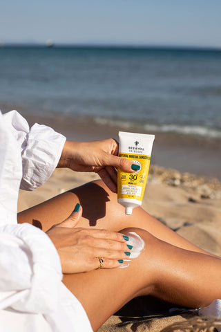 BEE and You SPF 50 Sunscreen, UV protection, Clear, Sensitive, Acne-Prone Skin, Mineral-Based Zinc Oxide, Propolis Extract, Shea Butter, Aloe Vera, 100% Natural, Hypoallergenic, 1.35 oz