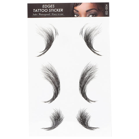 Hair Edges Tattoo Stickers Fashion Temporary Tattoos Edges for Hair DIY Waterproof Long Lasting Fake Hairline Sticker for Women Girls(ED-04)