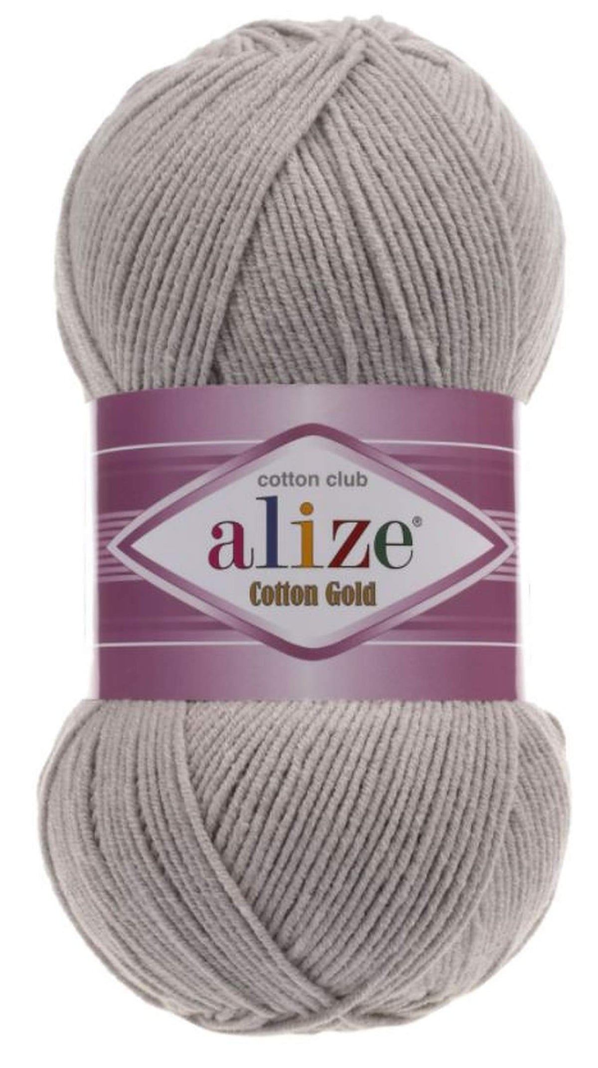 55% Cotton 45% Acrylic Alize Cotton Gold Yarn 1 Skein/Ball 100 gr 360 yds (200-Grey)