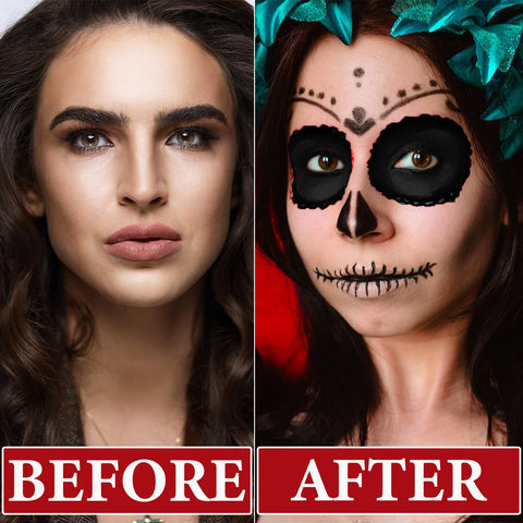 DuoZeng Makeup Clown Eye Black Stick for Baseball/Football/Softball/Sports,Eye Black Face Body Paint Stick Cream-Blendable Eyeblack Stick Halloween SFX Cosplay Goth Makeup(Black)