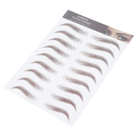 6D Eyebrow Tattoo Sticker Professional Waterproof Eyebrow Transfer Sticker Eyebrow Makeup Tool for Women and Girls (Brown)(BROWN-01)