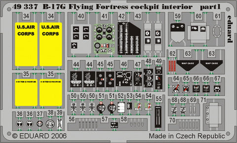 Eduard Accessories - 49337 Model-Making Accessory B 17g Flying Fortress Cockpit Interior for Revell/Monogram Kit