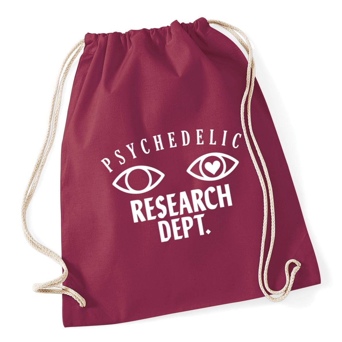 HippoWarehouse Psychedelic Research Dept Drawstring Cotton School Gym Kid Bag Sack 37cm x 46cm, 12 litres
