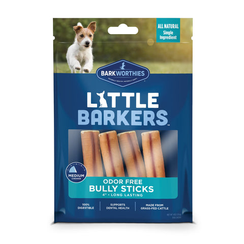 Barkworthies Little Barkers Odor Free 4-Inch Bully Stick