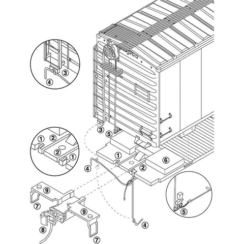 HO Scale Coupler Retrofit, PS-1 Boxcar (1pr)