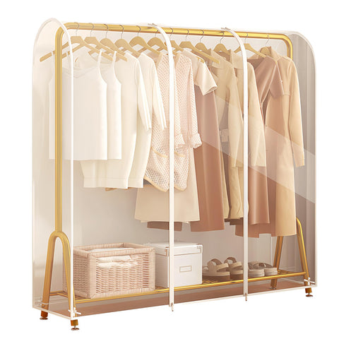 Anseom Protective Cover for Clothes Rack, Thicker PEVA Garment Bag, 100 x 50 x 150 cm, Translucent Moisture, Dustproof, Garment Covers with Zips, for Suit, Coat, T-Shirt