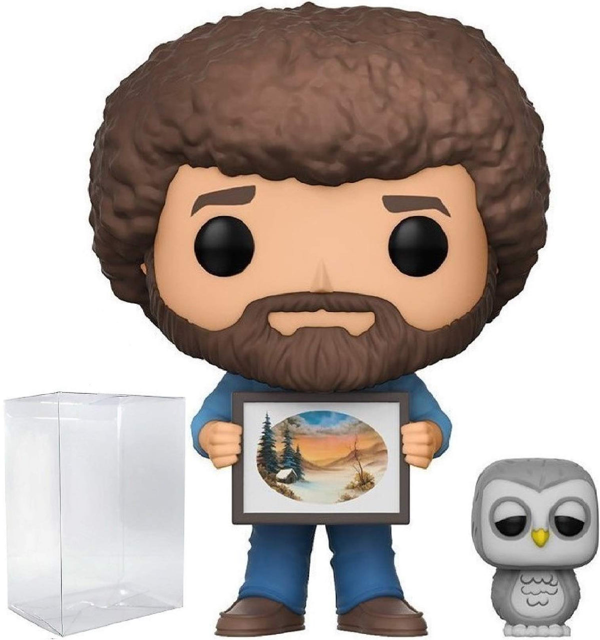 Funko Pop! Television: Bob Ross - The Joy of Painting with Hoot The Owl Chase Limited Edition #561 Vinyl Figure (Bundled with Pop Box Protector Case)