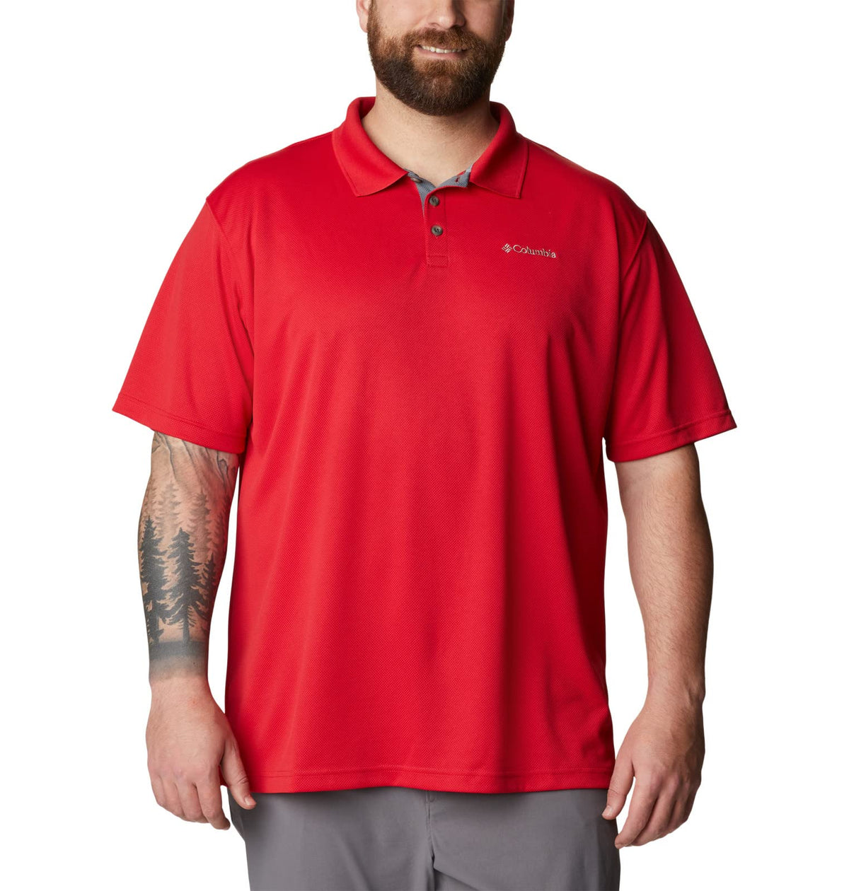 Columbia Men's Utilizer Polo Shirt, Mountain Red, Large