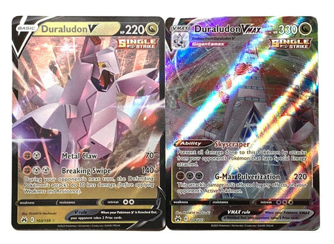 Duraludon V & VMAX - 104/159 - Crown Zenith - Pokemon Ultra Rare Card Lot