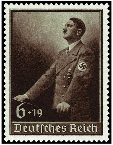 GIANT NAZI STAMP w HITLER ORATING! MINT NEVER HINGED FULLY GUMMED!