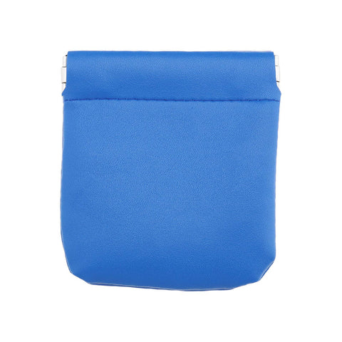 YINETTECH Mini Squeeze Coin Purse PU Leather Slim Wallet Miniature Coin Pocket Money Wallet Change Pouch Organizer for Coin Bank Card Headphones Blue