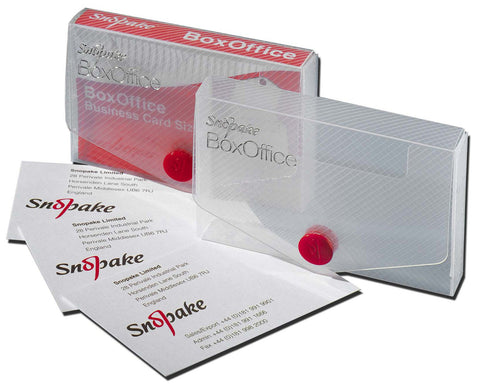 Snopake 13729 BoxOffice for Business Cards with 15mm Capacity - Clear (Pack of 5)