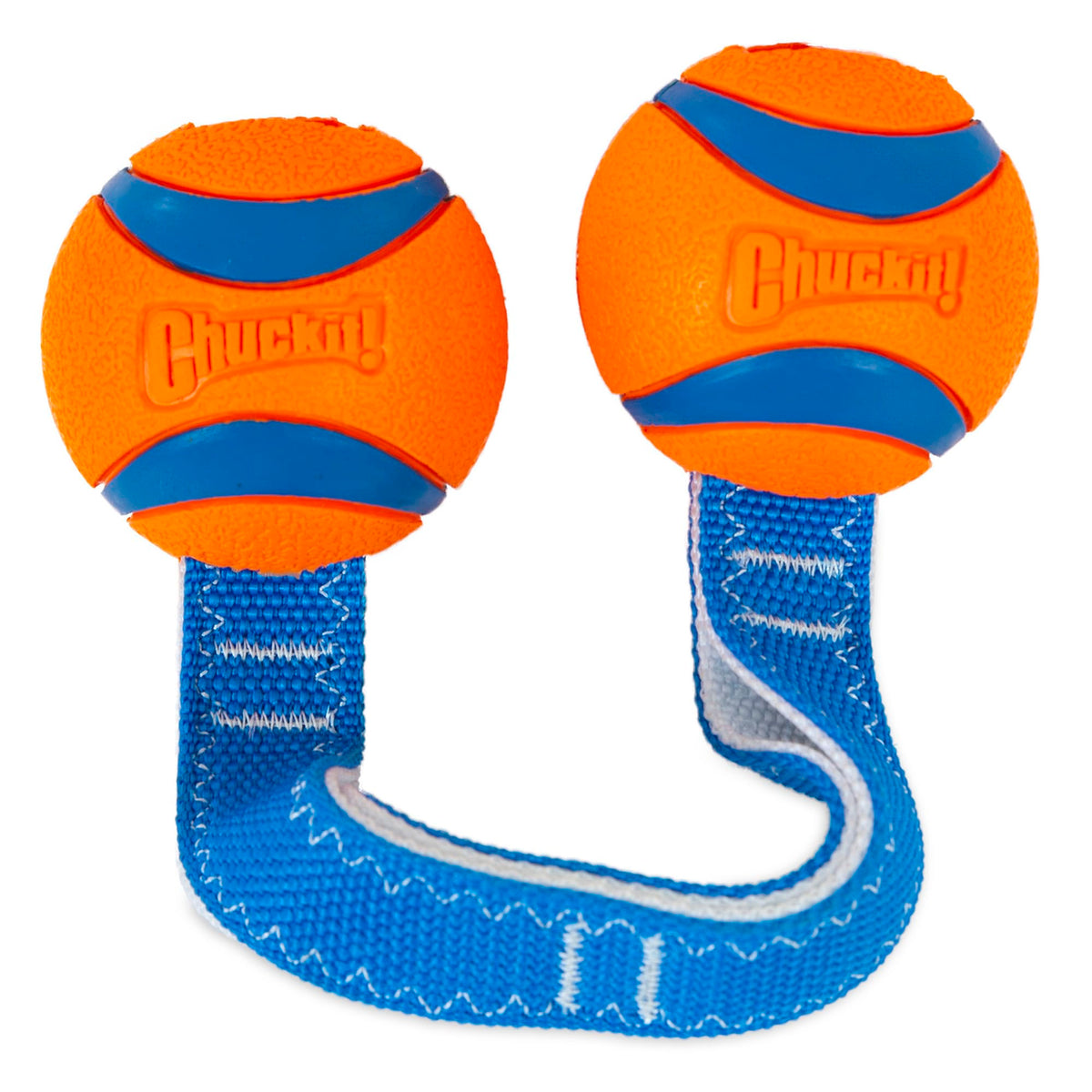 Chuckit! Ultra Tug Duo Dog Toy With Two Rubber Balls Tug Of War Interactive Fetch Toy for Dogs, Medium