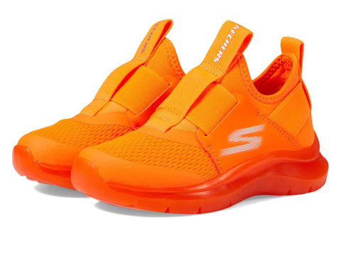 Skechers Boy's Skech Fast Ice Sneaker, Orange, 1 Little Kid
