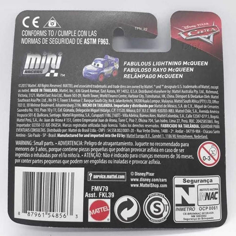 Disney Pixar Cars Metal Mini Racers - FMV79 - Fabulous Lightning McQueen