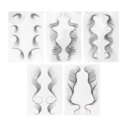 Hair Edges Tattoo Stickers 5 Sheets Baby Hair Tattoo Edges Hair Temporary Tattoo Stickers Waterproof DIY Hairstyling Hair Stickers Fake Hairline Sticker for Women Girls