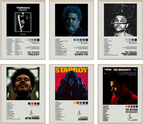GLRSSN Music Album Cover Signed Limited Posters Prints Set of 6 Canvas Wall Art Posters Room Aesthetic for Girl and Boy Teens Dorm Decor 8x10 inch Unframed