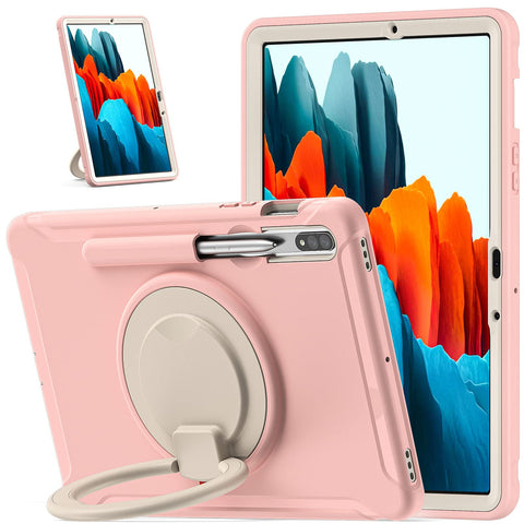 ORIbox Defender Case for Samsung Galaxy Tab S8/ Tab S7 11", Full Body Drop Protection, 3 in 1 Shockproof Bumper with 360Â° Ring Holder Kickstand