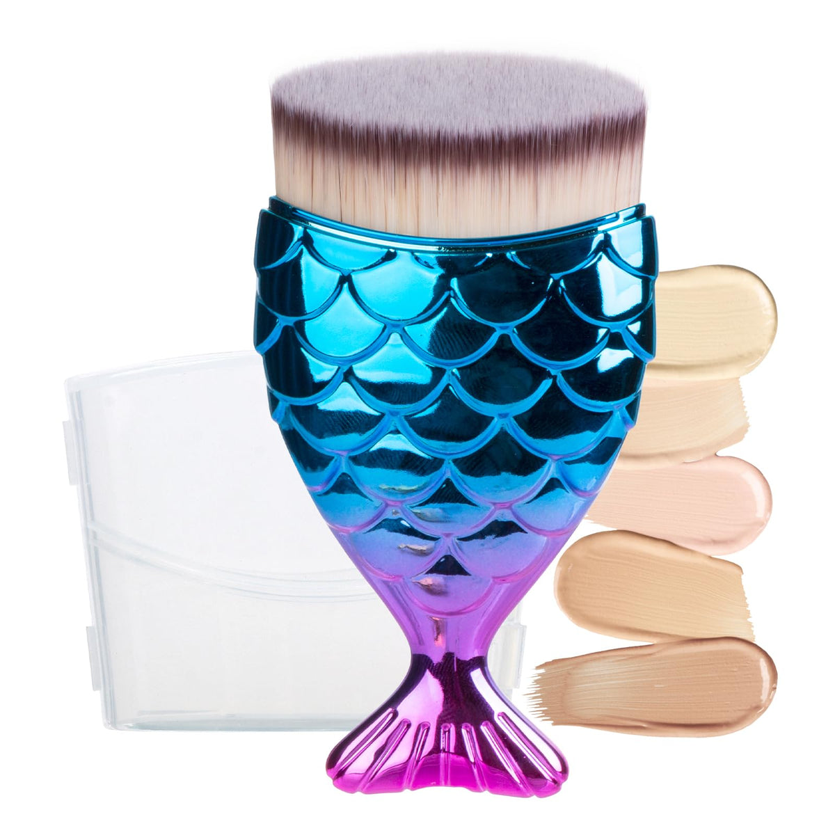 UNIMEIX Sunscreen Brush for Face Kabuki Brush Sunscreen Applicator for Kids Foundation Makeup Brushes for Liquid Foundation Powder Cream Contour Buffing Stippling Blending (Colourful)